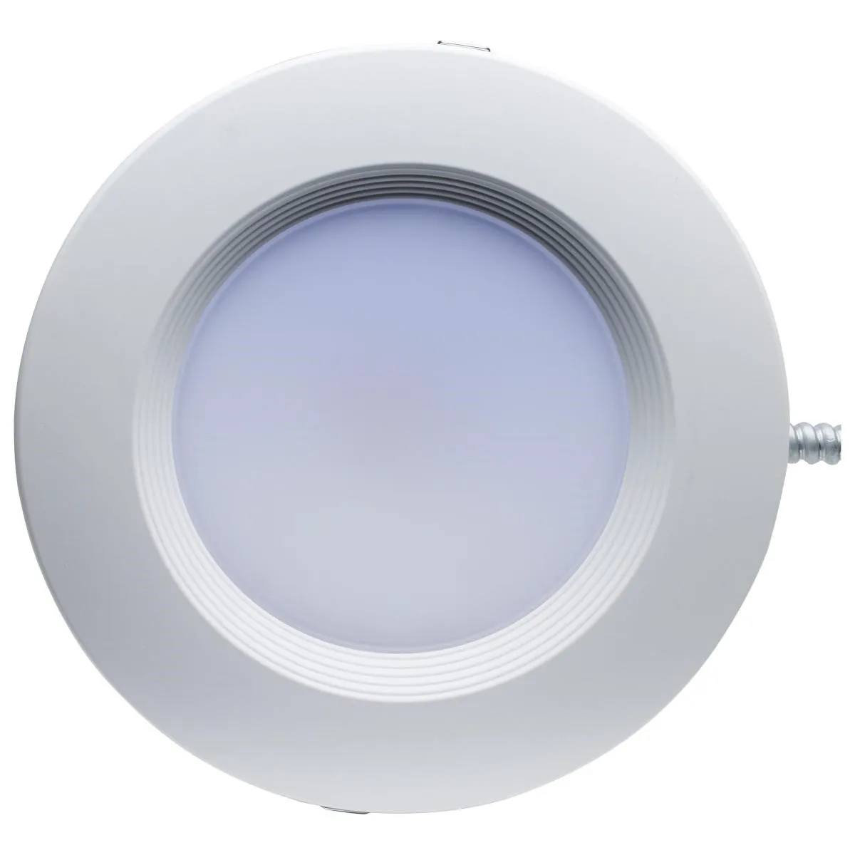 10 Inch Commercial LED Downlight, 30 Watts, 3500 Lumens, Selectable 2700K to 5000K, Baffle Trim, 120-277V