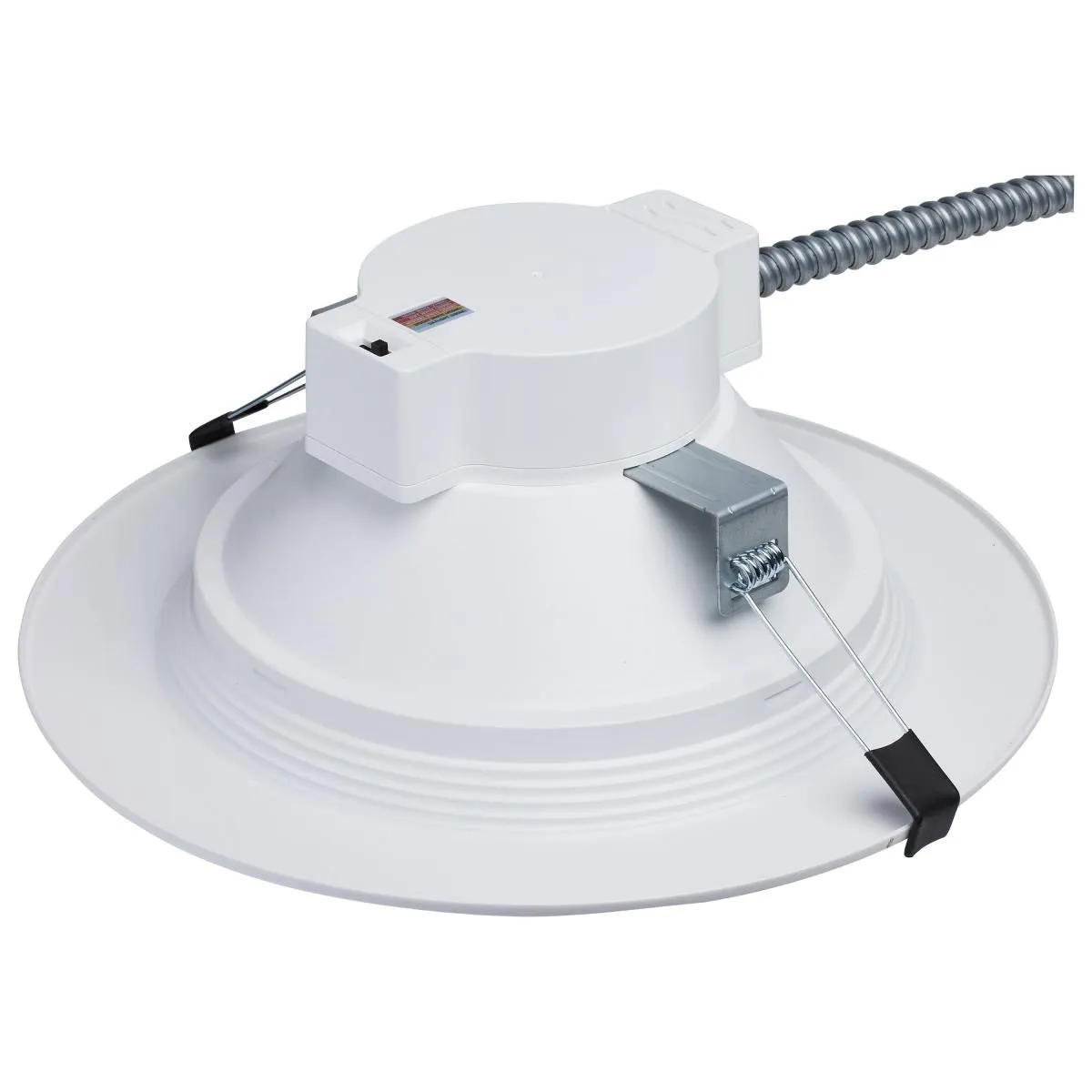 10 Inch Commercial LED Downlight, 30 Watts, 3500 Lumens, Selectable 2700K to 5000K, Baffle Trim, 120-277V