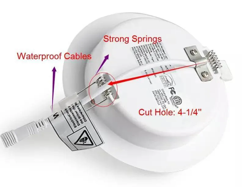 (10 Pack SALE) 4 Inch Gimbal/Angle-Adjustable 20°  9w 3 CCT (3000K, 4000K, 5000K) Switchable- Dimmable - 4" - 10 Year Warranty - Shipping Included