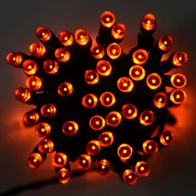 100 LED Orange String Fairy Lights Halloween Decoration