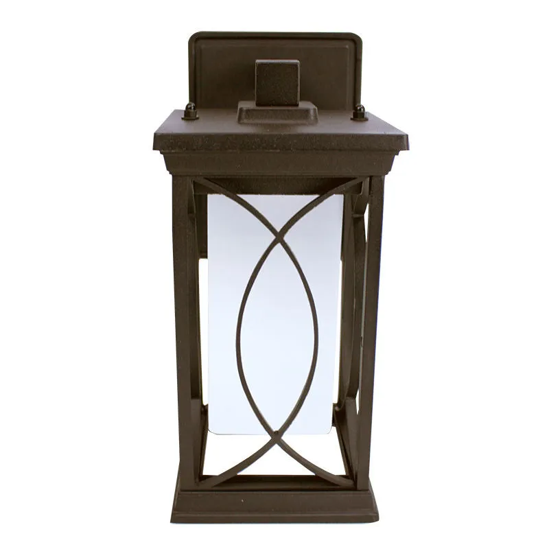 10" LED Outdoor Wall Lantern, 500LM, Oil Rubbed Bronze Finish, 12W, CCT Selectable, 120V, Photocell Included