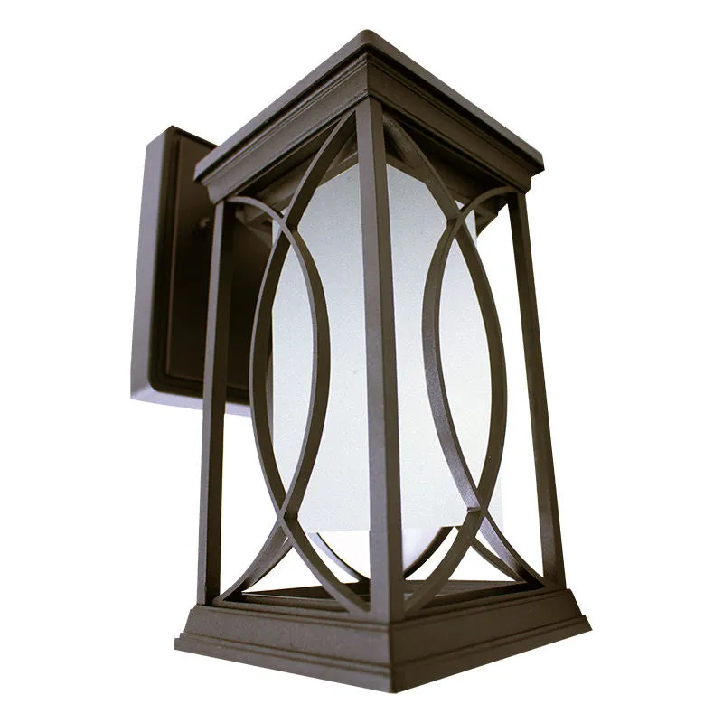 10" LED Outdoor Wall Lantern, 500LM, Oil Rubbed Bronze Finish, 12W, CCT Selectable, 120V, Photocell Included