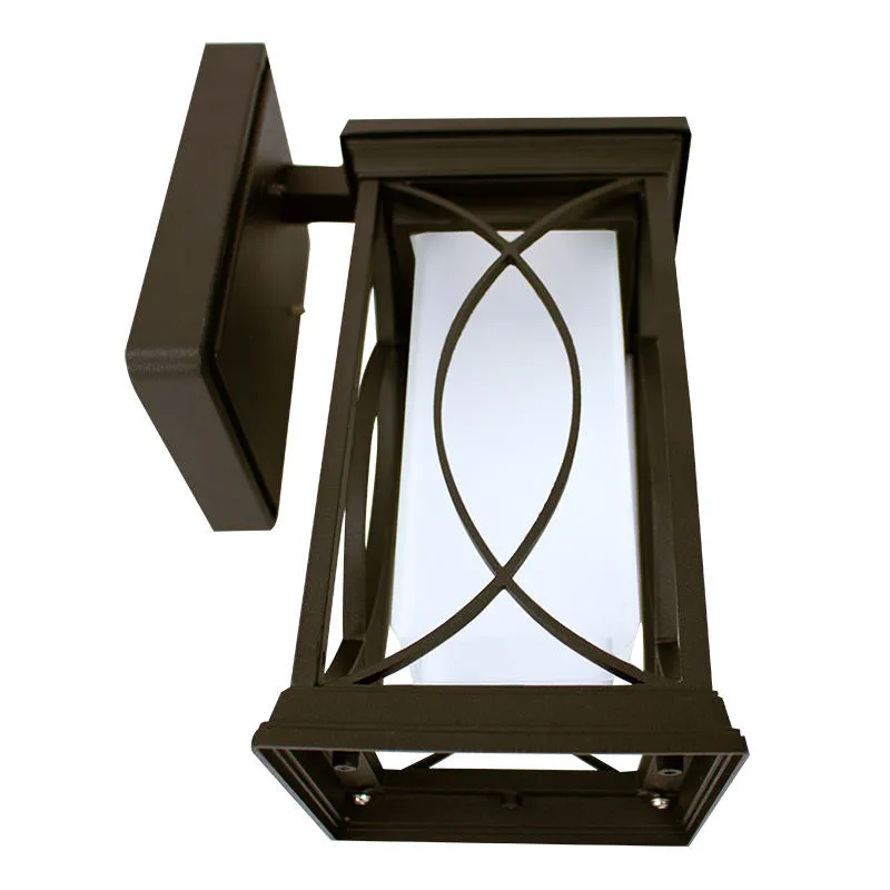 10" LED Outdoor Wall Lantern, 500LM, Oil Rubbed Bronze Finish, 12W, CCT Selectable, 120V, Photocell Included