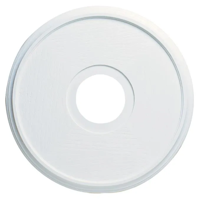 16-Inch Textured Plastic Medallion, White Finish