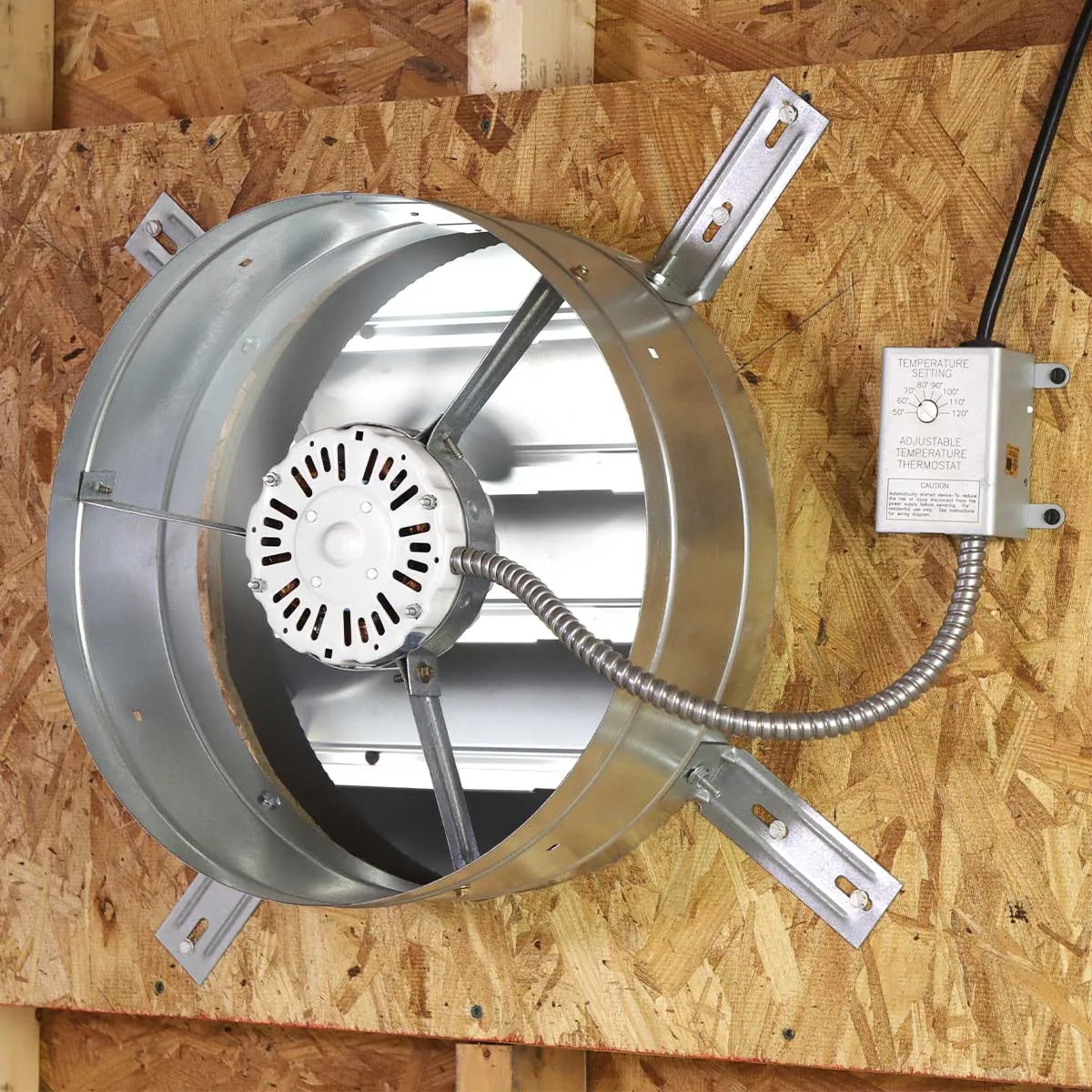 1,600 CFM Gable Mount Power Attic Ventilator