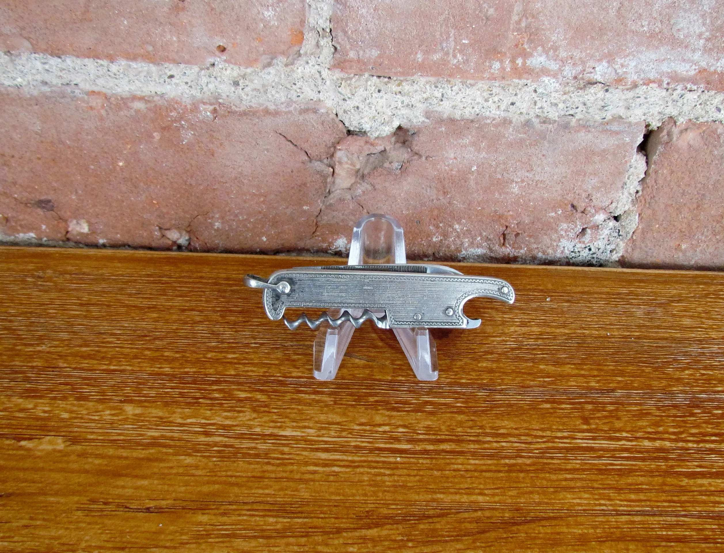 1900s L. F. & C. Pocket Knife Cork Screw Bottle Opener Fob