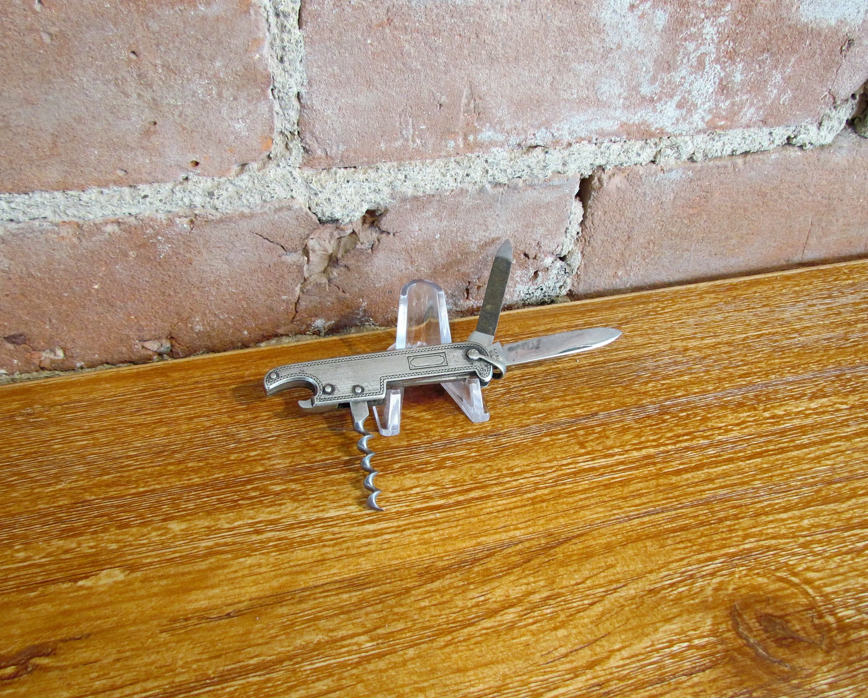 1900s L. F. & C. Pocket Knife Cork Screw Bottle Opener Fob