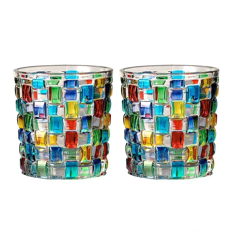 2 Pcs Italy Zecchin Design Crystal Whiskey Cups