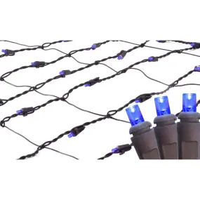 2' x 8' Blue LED Net-Style Tree Trunk-Wrap Christmas Lights with Brown Wire