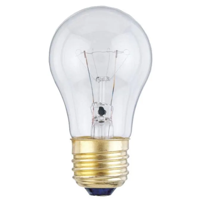 25 Watt A15 Incandescent Clear E26 (Medium) Base, 130 Volt, Box (2-Pack)