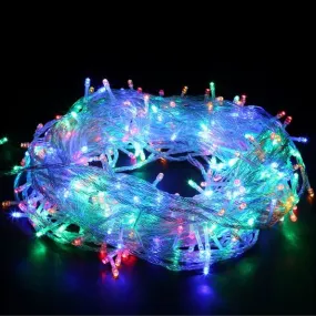 300 Super Bright Extra Long LED Icicle String Lights 17.5m -  Multi Colour