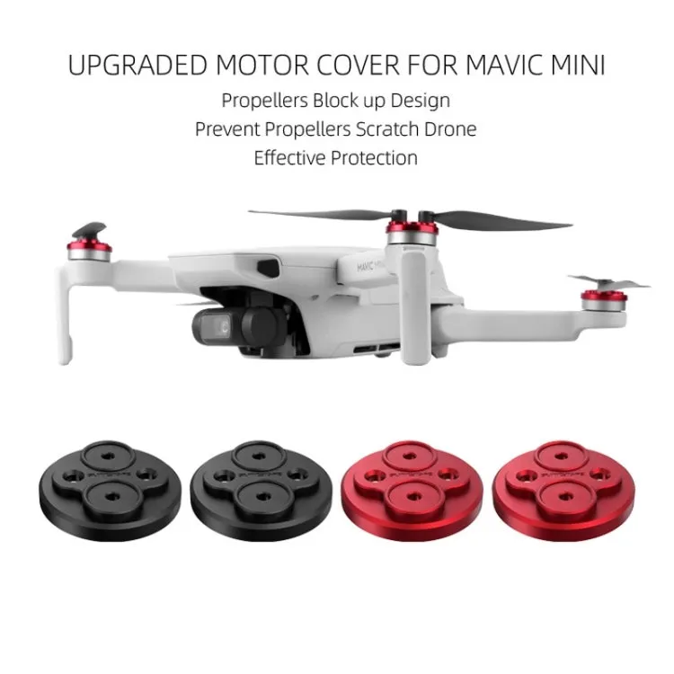 4 PCS Sunnylife Motor Metal Protection Cover for DJI Mini 2 (Red)