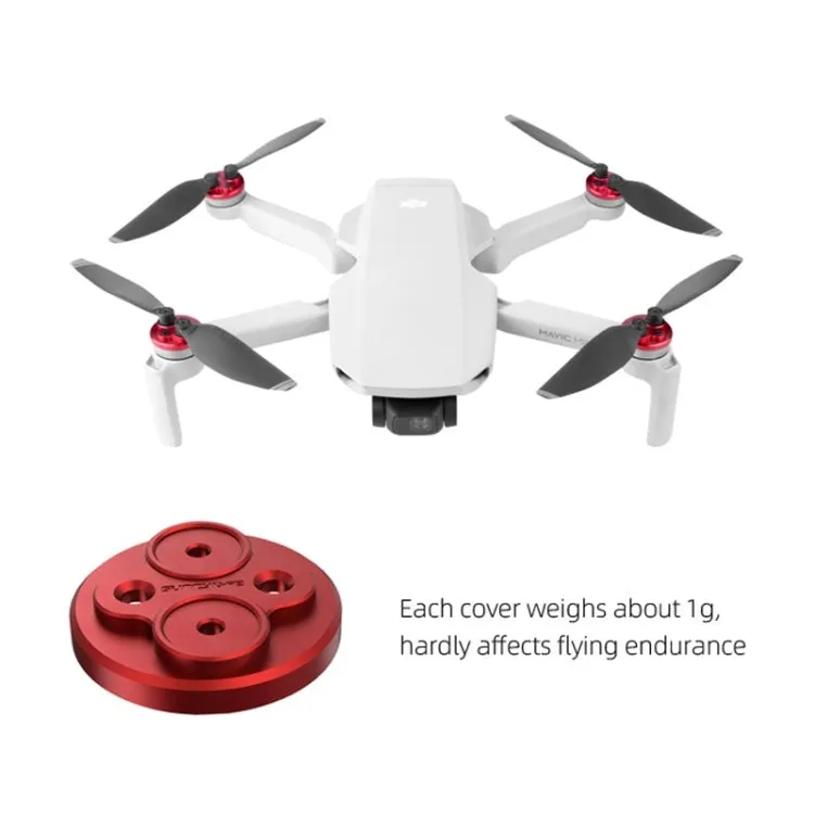 4 PCS Sunnylife Motor Metal Protection Cover for DJI Mini 2 (Red)