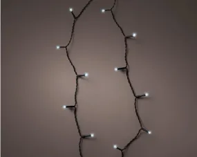 48 LED battery operated cool white lights on black wire (in/outdoor)