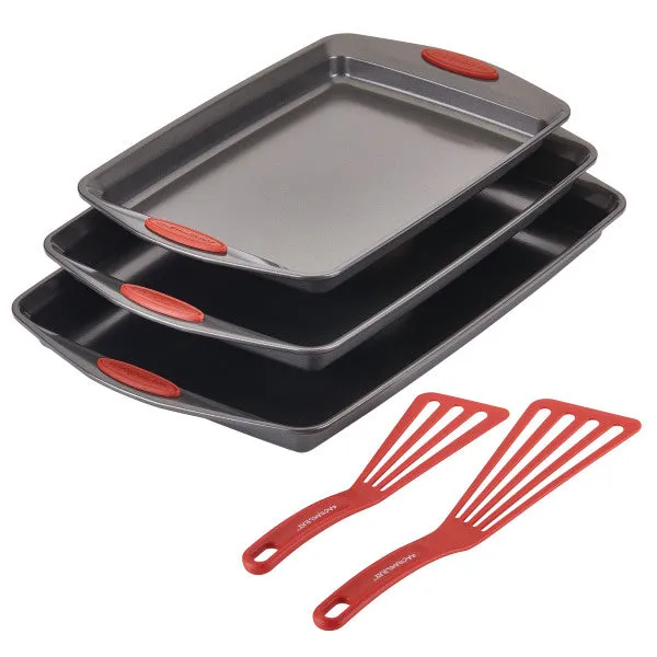 5-Piece Nonstick Sheet Pan and Turner Set