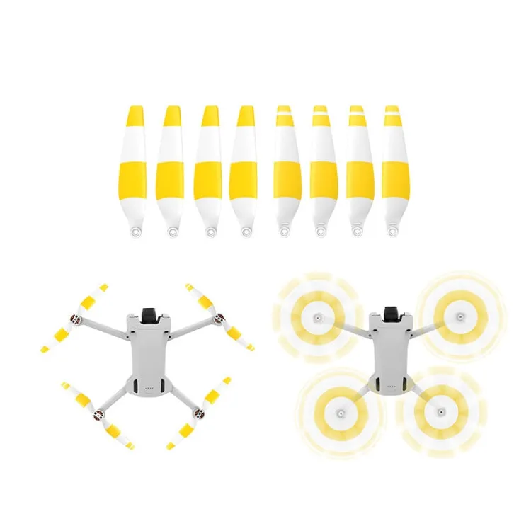 8 PCS 6030F Double Sided Colorful Low Noise Wing Propellers For DJI Mini 3 Pro, Color:  White Yellow