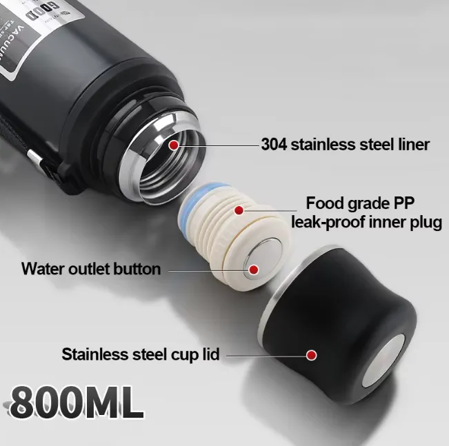 800ml Stainless Steel Vacuum Flask Water Bottle