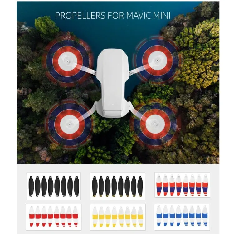 8PCS/Set Sunnylife 4726F Low Noise Quick-release Wing Propellers for DJI Mavic Mini 1(Gold)