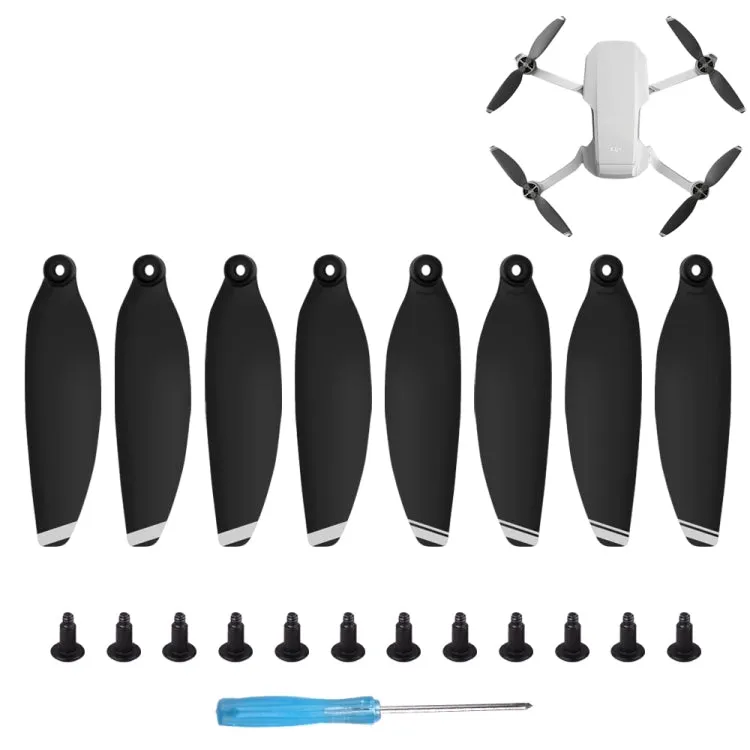 8PCS/Set Sunnylife 4726F Low Noise Quick-release Wing Propellers for DJI Mavic Mini 1(Silver)