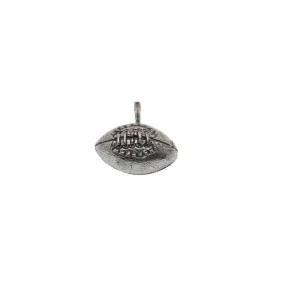 925 Silver Oxidized Football Charm- CHARM0048