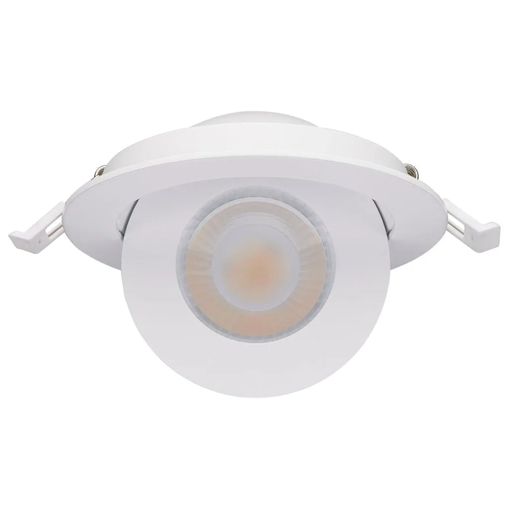 9W - LED Gimbaled Downlight - 4 Inch - RGB & Tunable White - Round - Starfish IOT - White Finish - 650 Lumens - 120-227V