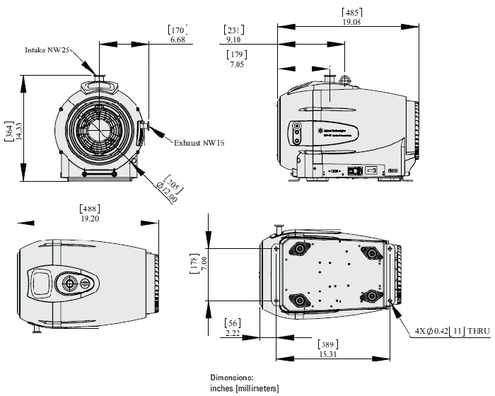 Agilent IDP-15 9 Cfm Oil-Free Compact Dry Scroll Pump