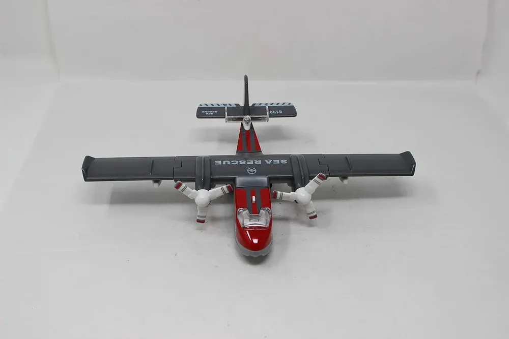 AIRCRAFT TOY DIECAST METAL ALLOY MODEL AIR PLANE MILITARY AIR FORCE SEAPLANE PULLBACK TOYS WITH LIGHTS AND SOUNDS FIGHTER JET FOR KIDS BOY GIRLS CHILDREN [ COLOR AS PER STOCK ]