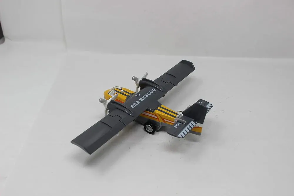 AIRCRAFT TOY DIECAST METAL ALLOY MODEL AIR PLANE MILITARY AIR FORCE SEAPLANE PULLBACK TOYS WITH LIGHTS AND SOUNDS FIGHTER JET FOR KIDS BOY GIRLS CHILDREN [ COLOR AS PER STOCK ]