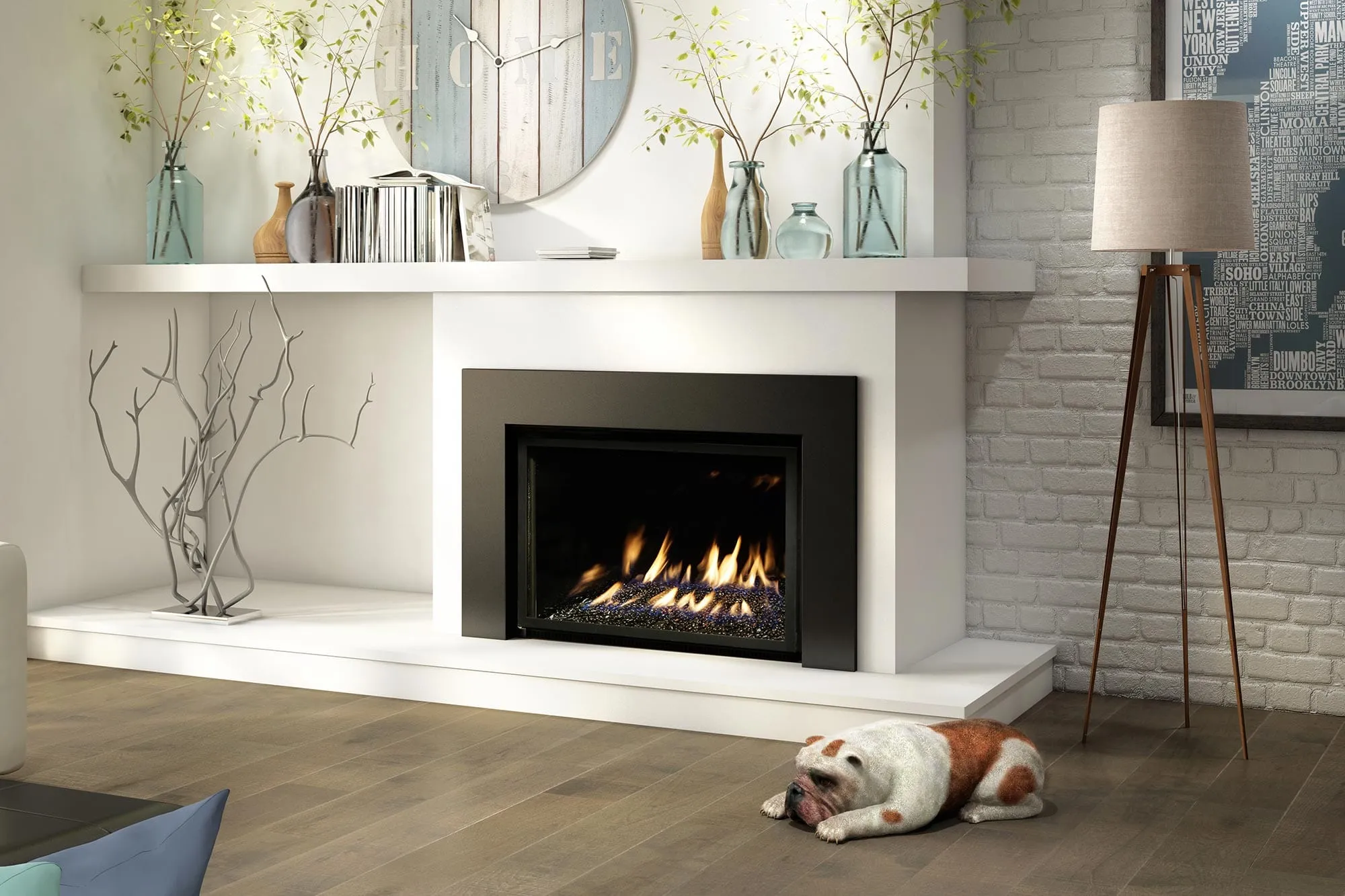 Ambiance Fireplaces Inspiration 29 Gas Insert (Contemporary Burner - No Media)