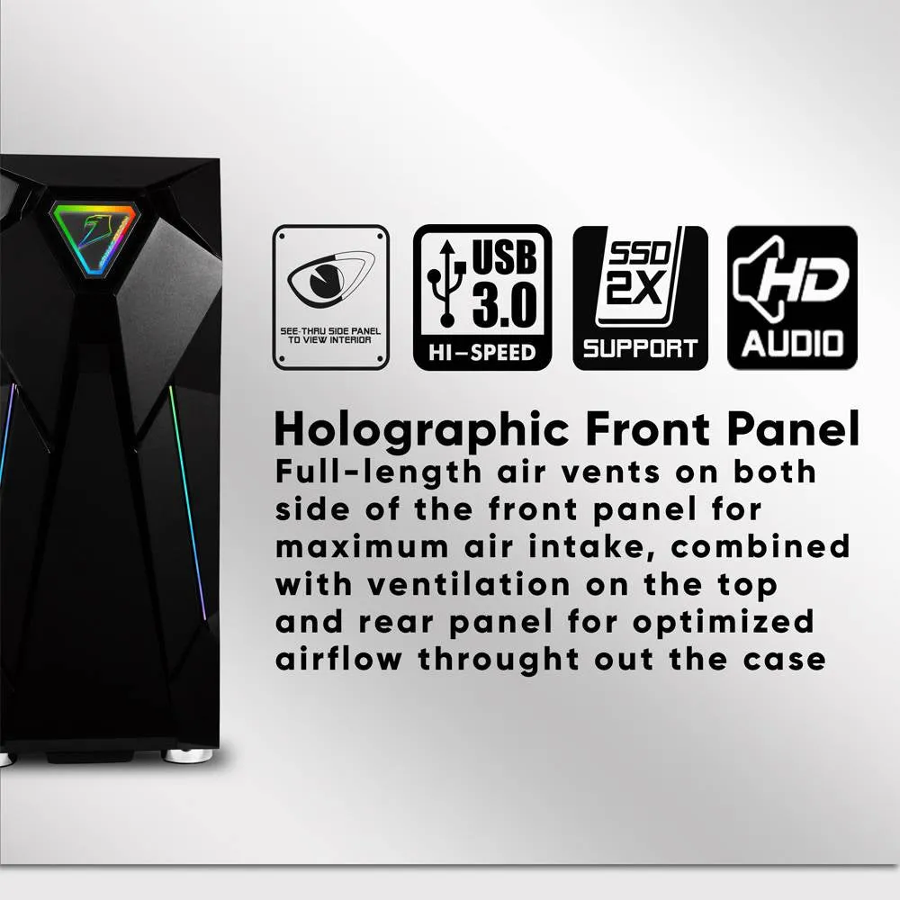 Armaggeddon PC Case Gaming Tron Holo 5