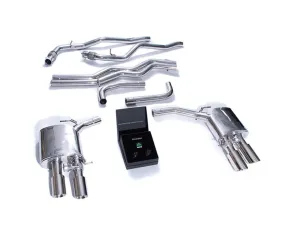 ARMYTRIX Stainless Steel Valvetronic Exhaust System w/Quad Chrome Silver Audi A7 C8 2018 