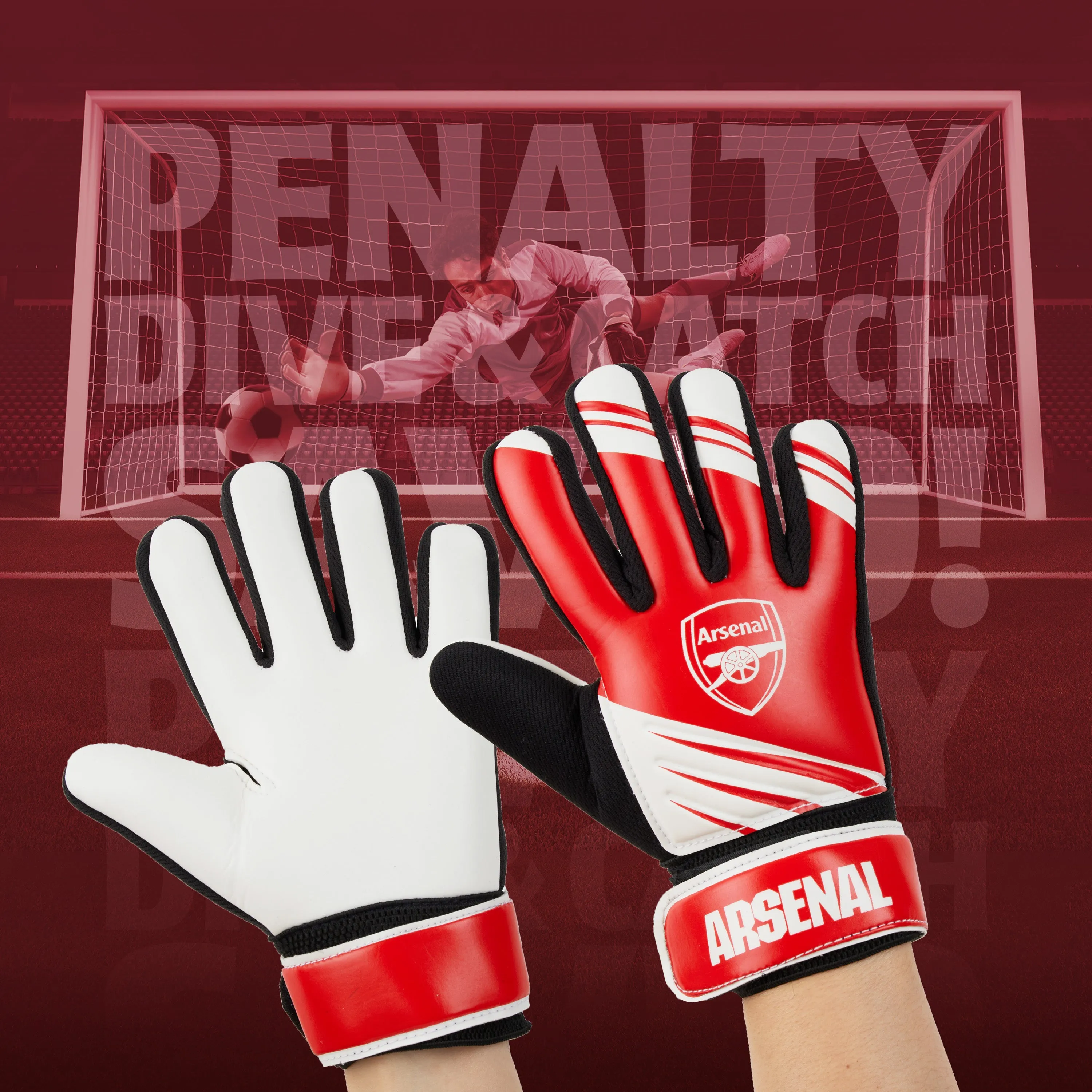 Arsenal F.C. Goalkeeper Gloves for Kids Teenagers - Size 5