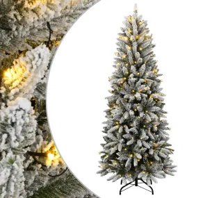 Artificial Christmas Tree 150 LEDs and Flocked Snow 150 cm