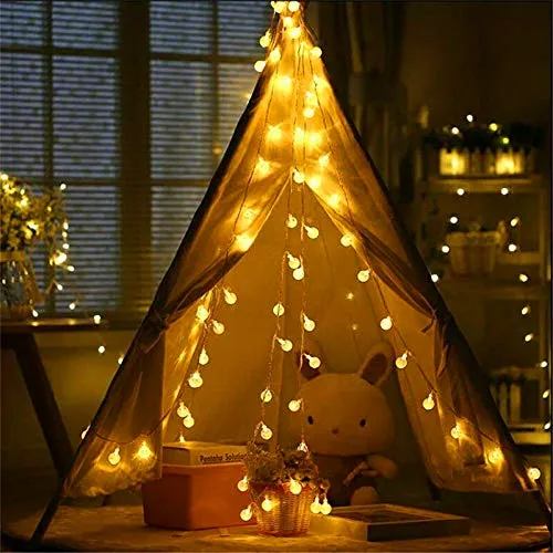 Ascension 20 Bulb String Rice Fairy Lights for Home and Outdoor Ball Shaped Water Resistant (3 m, Warm White)