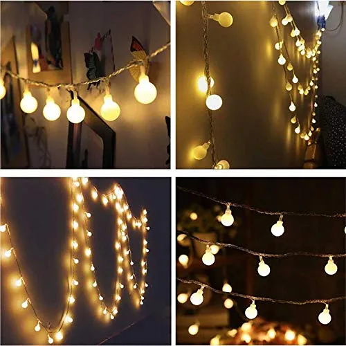 Ascension 20 Bulb String Rice Fairy Lights for Home and Outdoor Ball Shaped Water Resistant (3 m, Warm White)