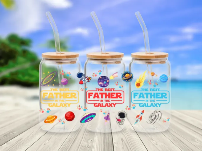 Best Father in the Galaxy | Sipper Glass, 16oz