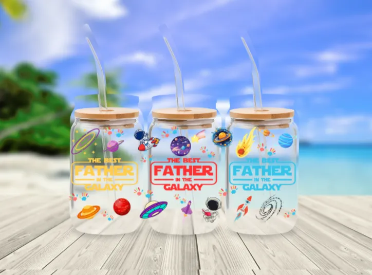 Best Father in the Galaxy | Sipper Glass, 16oz