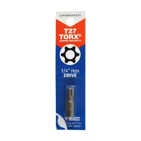 Best Way Tools Torx T27 X 1 in. L Screwdriver Bit Carbon Steel 1 pc