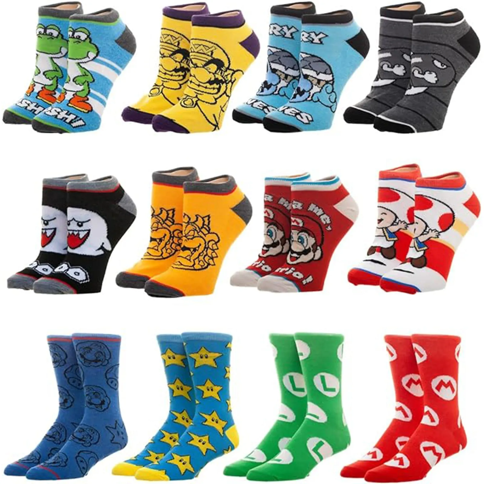 Bioworld Super Mario 12 Days Of Socks Set