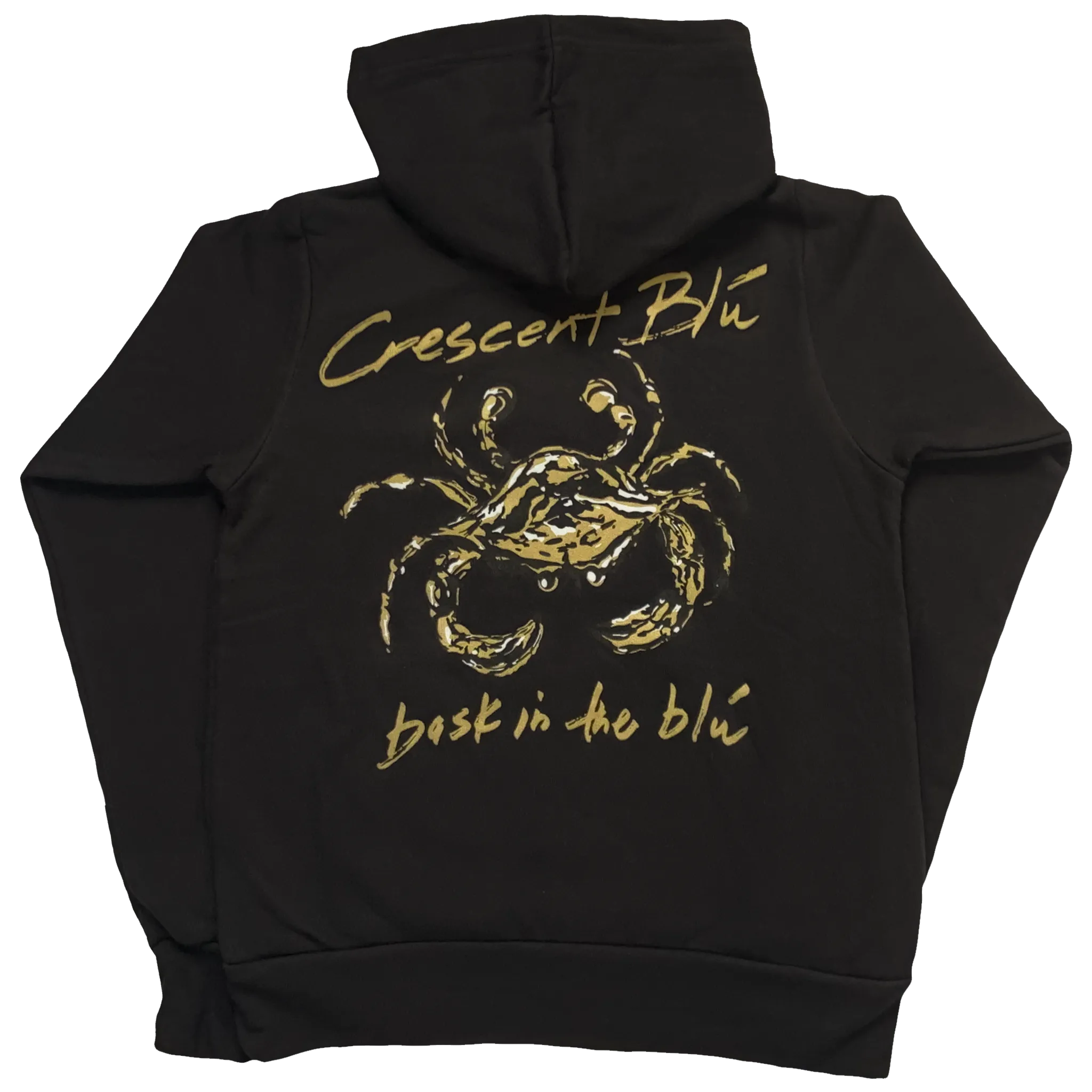 Black & Gold Adult Hoodie Sweatshirt