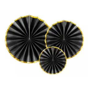 Black & Gold Fans (3 pack)