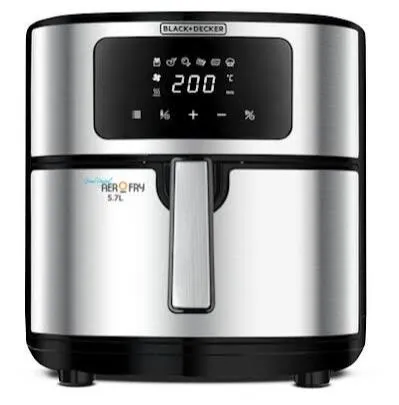 Black Decker  5.7 L Digital AirOfry, 1500 W, Stainless Steel Finish, AF7257