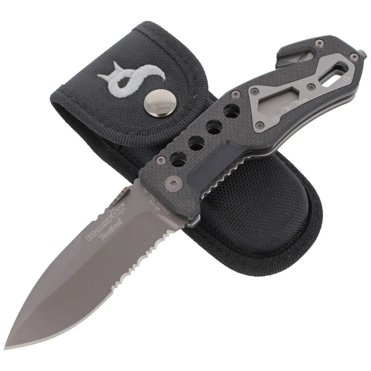 Black Fox Tactical Rescue Folding Knife - BF-115