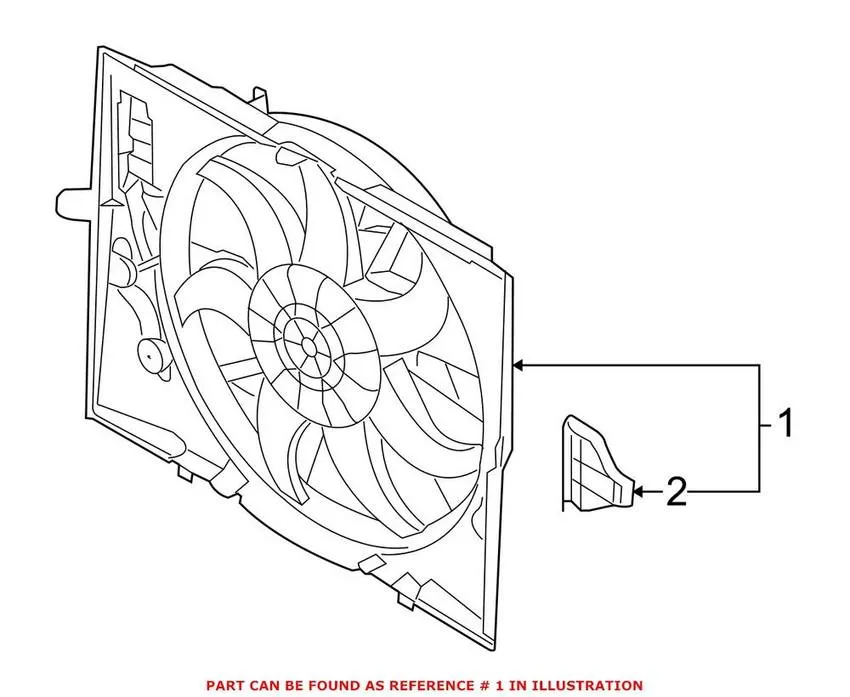 BMW Engine Cooling Fan Assembly 17427972142