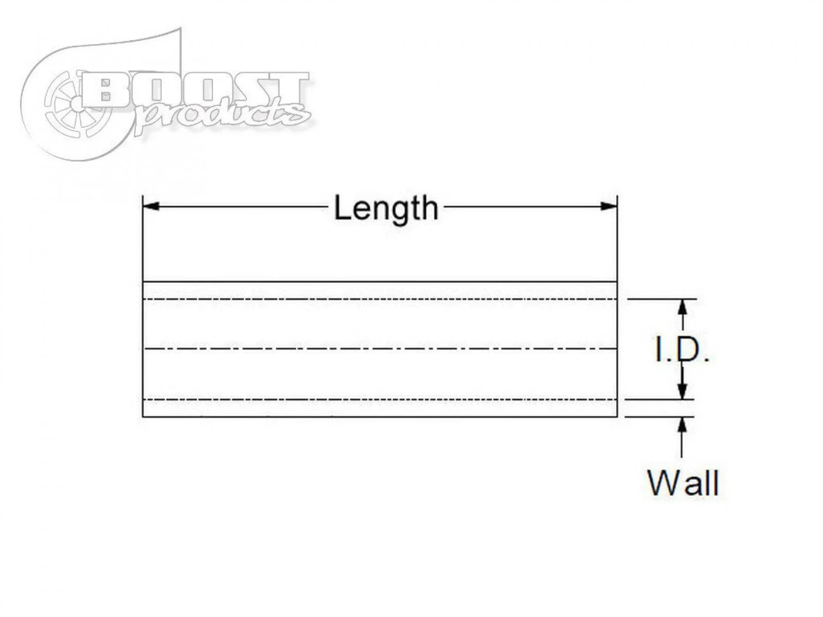 BOOST Products Silicone Coupler 140mm (5-1/2") ID, 100mm (4") Length, Black