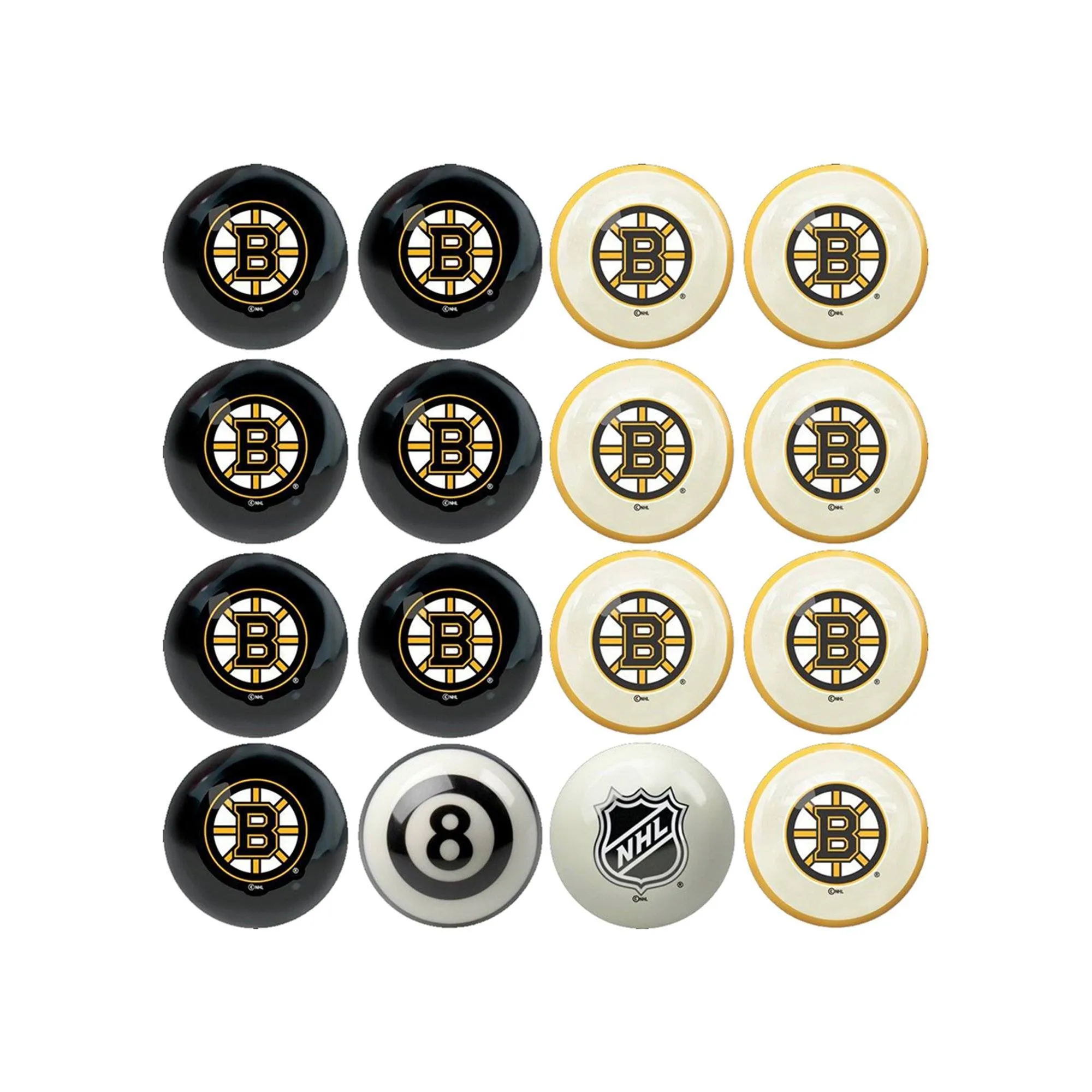 Boston Bruins Home & Away Billiard Ball Set