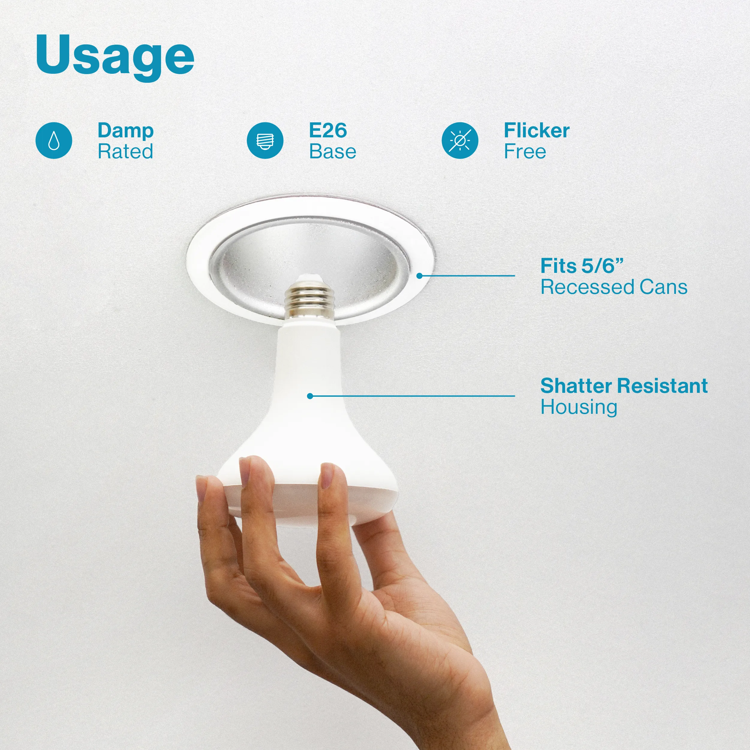 BR30 LED Bulb, High Lumen, 1600 Lumens