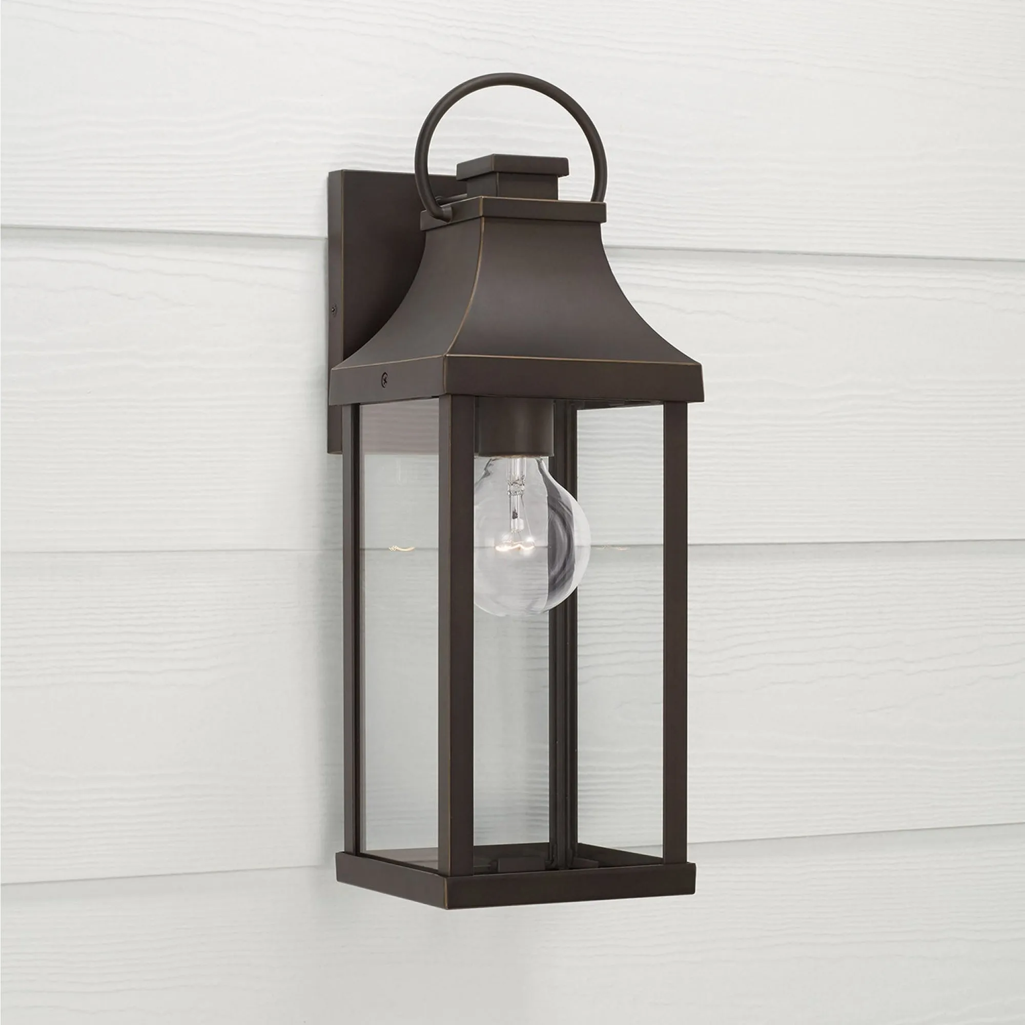 Bradford Coastal Outdoor Wall Lantern - 17.25" Oiled Bronze