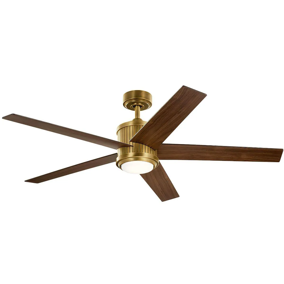 Brahm 56 Inch Natural Brass LED Indoor Ceiling Fan with Remote