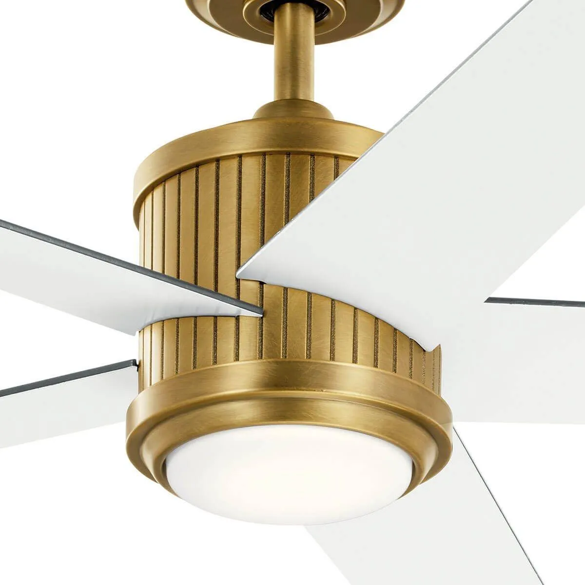 Brahm 56 Inch Natural Brass LED Indoor Ceiling Fan with Remote